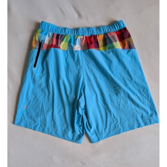 Lululemon Seawheeze Shorts Mens Large Blue Nylon Blend Stretch Running Gym - Picture 2 of 9